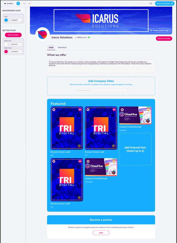 Storefront builder