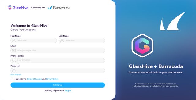 Co-branded sign-up page