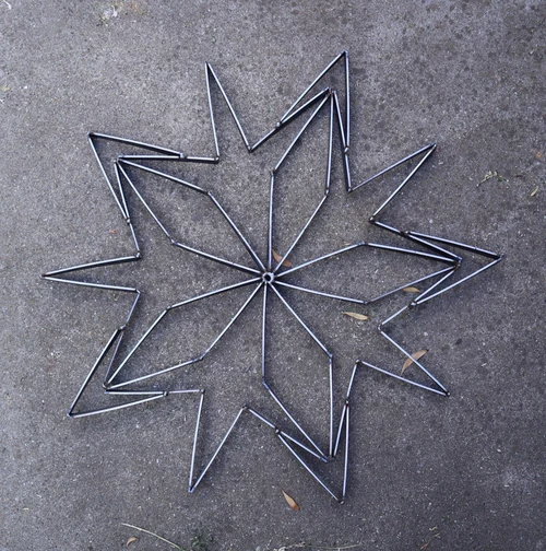 Welded steel star, practice piece 1
